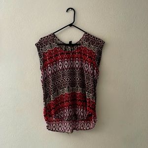 Nice ethnic print blouse size small.